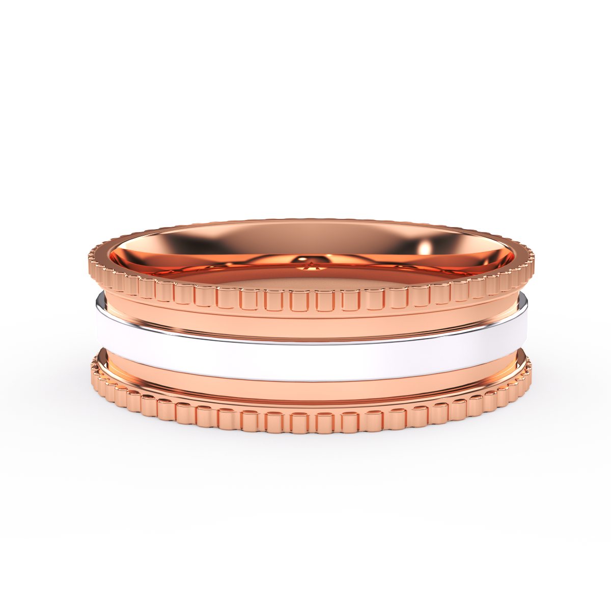 Round Full Eternity Men's Wedding Band